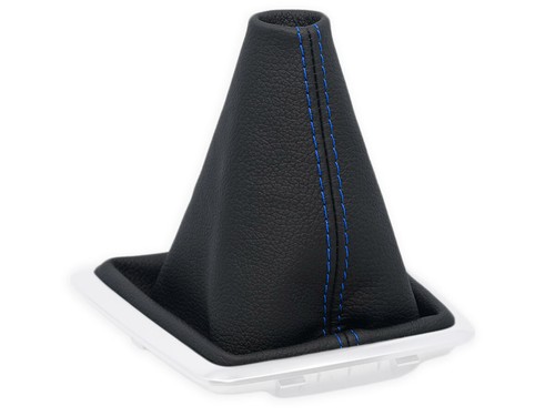 Cuffia In Vera Pelle Per Leva Cambio – Compatibile Con Hyundai I20 2008-2014 (Cambio Manuale), Colore Nero Con Cuciture