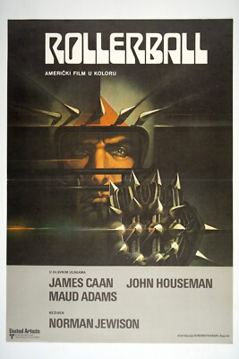 ROLLERBALL Original exYU movie poster 1975 JAMES CAAN, JOHN HOUSEMAN, N. JEWISON