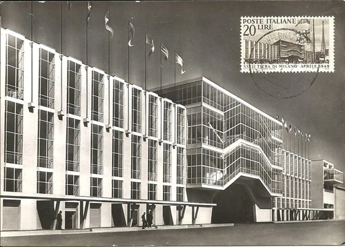 FDC Fiera di Milano 1949 on postcard