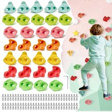 30 PCS Large Rock Climbing Holds for Kids, Extra Large Climbing Rock Wall Gri...