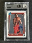 Scottie Barnes Signed 2021-22 Donruss Optic Rated Rookie RC #186 BGS BAS 10 AUTO