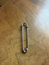Vintage Large Metal Safety Pin 4  Heavy Duty Kilt Blanket Craft Jewelry