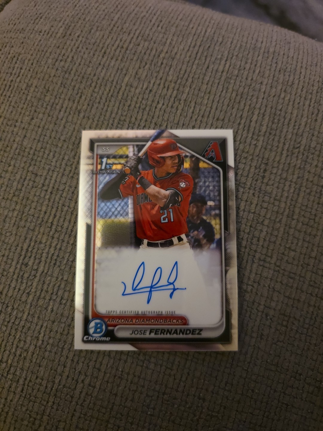 2024 Bowman Chrome Jose Fernandez 1st Auto On Card Diamondbacks