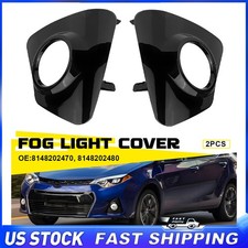 Lh Rh Fog Light Lamp Bezel Cover Set For 2014-2016 Toyota Corolla S 8148202480