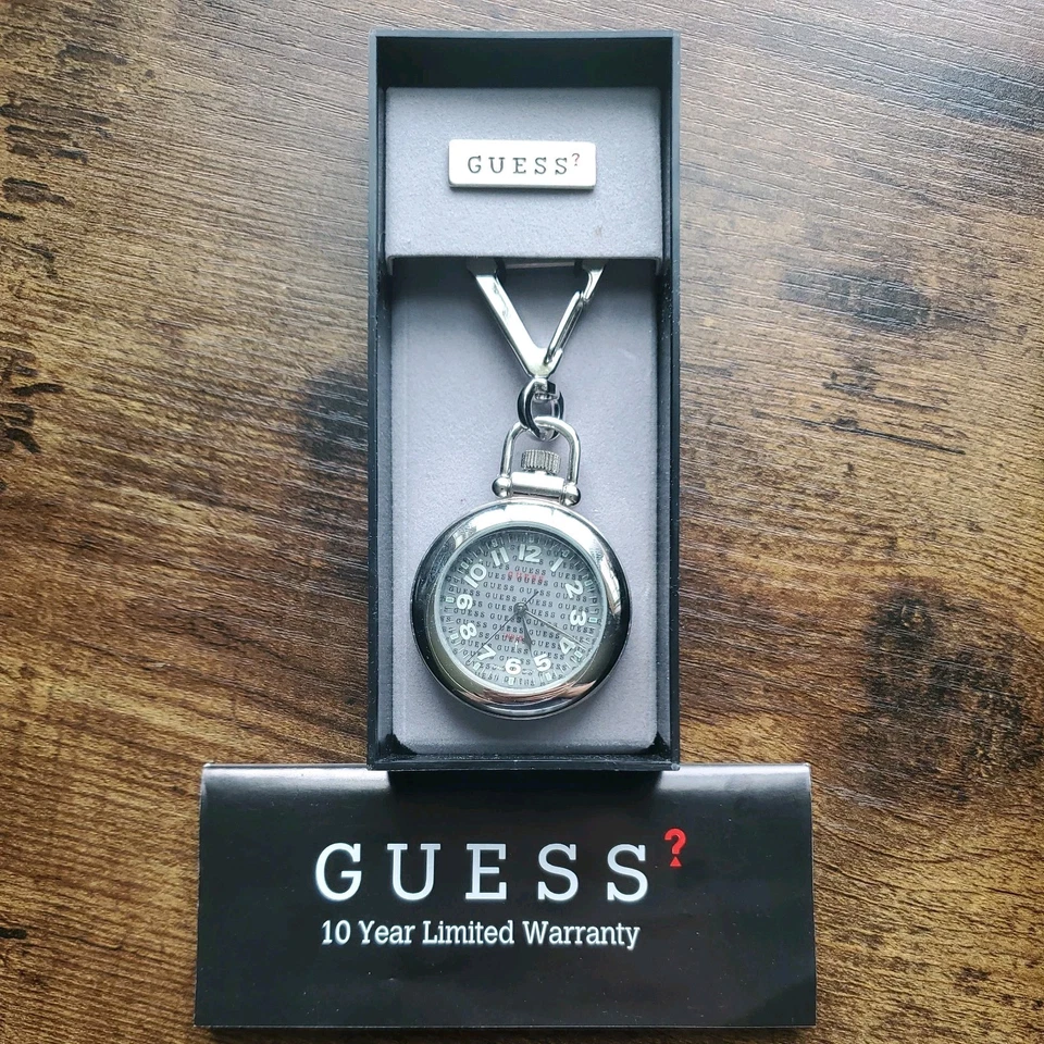 Vintage Guess Indigo Pocket Watch With Japan Movement Original Packaging - Image 3 of 3