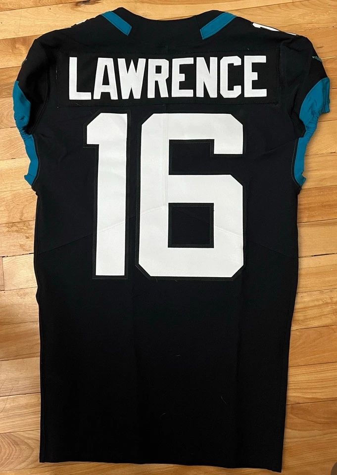 Camiseta deportiva del equipo NFL Trevor Lawrence Jacksonville Jaguars corte profesional talla 38 Foto 4 de 4