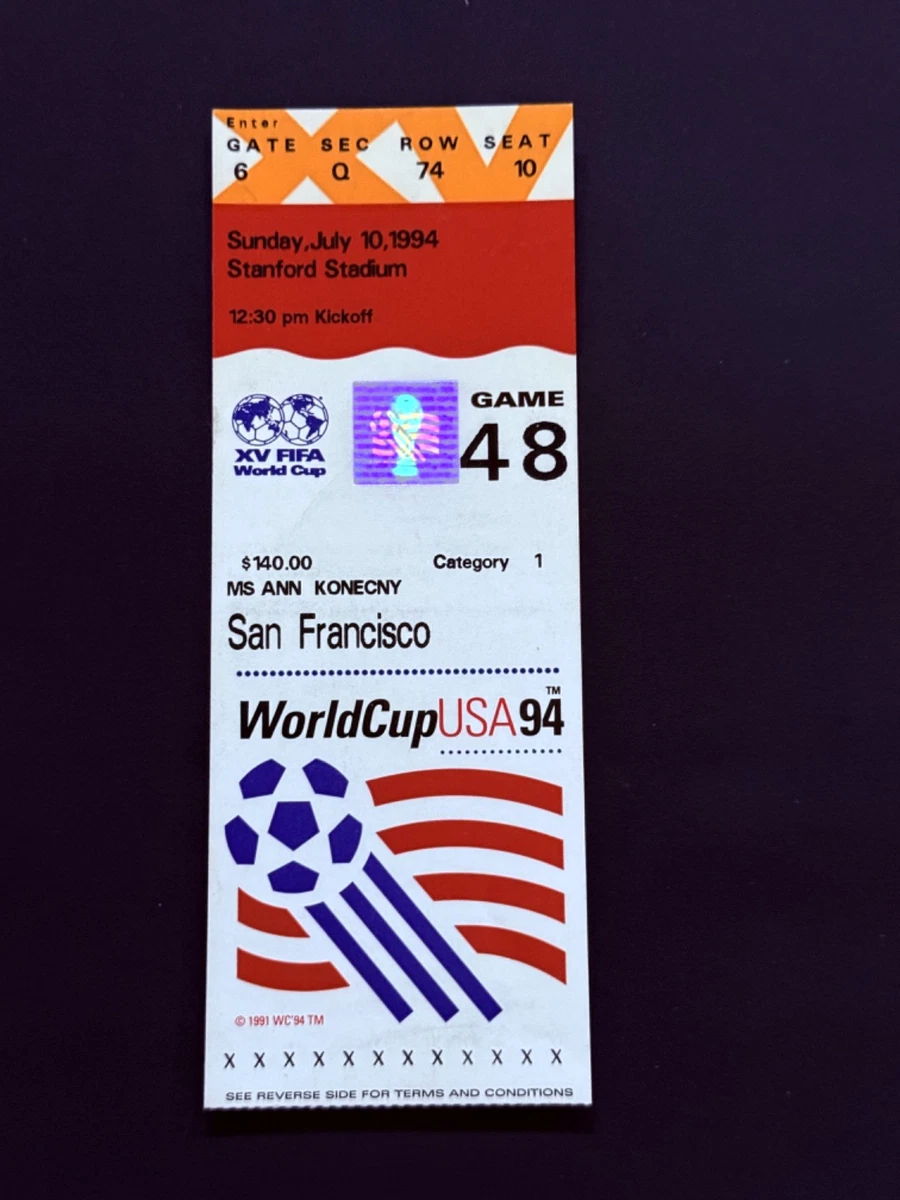 Pochette Panini World Cup USA 94 - WM 1994 - Dos horizontal