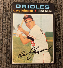 1971 Topps Dave Johnson #595 Baltimore Orioles 2nd Base Vintage Baseball Card