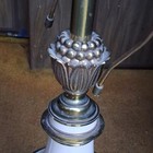 Vintage Brass Enamel Stiffel Lamp 36"H 6.5"W Hollywood Regency Rare No Shade — photo 2