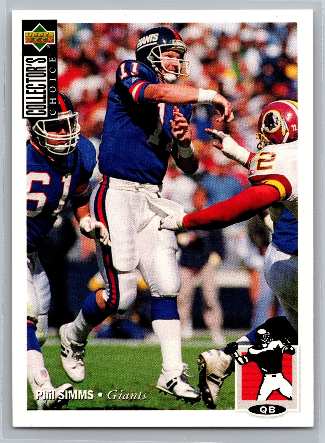 Phil Simms Giants 1994 Collector's Choice Upper Deck Football Card #233