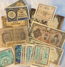 military currency assortment 