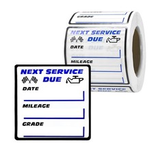 300 Pcs 2x2 Inch Oil Change Stickers Auto Windshield Service Reminder