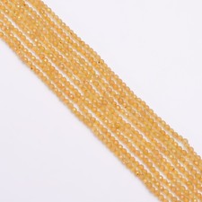 100 Natural Yellow Fluorite Gemstone Round Beads 2.5-3 mm Strand 12.5" 105