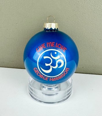 George Harrison Give Me Love Blue Holiday Ornament Christmas Ball