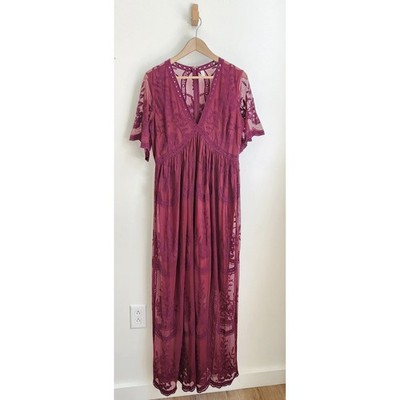pink blush burgundy lace dress Burgundy Lace Sweetheart Neck Short Sleeve Maternity Midi Dress  PinkBlush