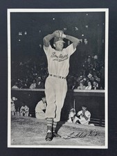 1949 Cleveland Indians Team Issue Baseball; Picture Pack Action Satchel Paige NM
