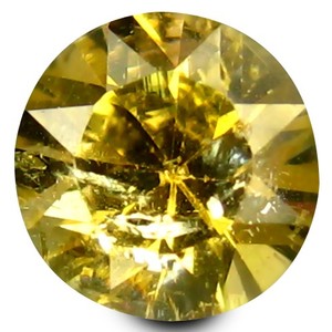 0.39 ct Eye-opening 5 mm Round Shape Un-Heated Yellow Tanzanite Natural Gemstone