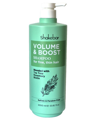 Shakebar Volumen & Boost Shampoo Rosmarin Biotin 1000ml für Fein Dünn Haar Neu