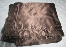 Dark brown Satin Throw/Bedspread. Double.