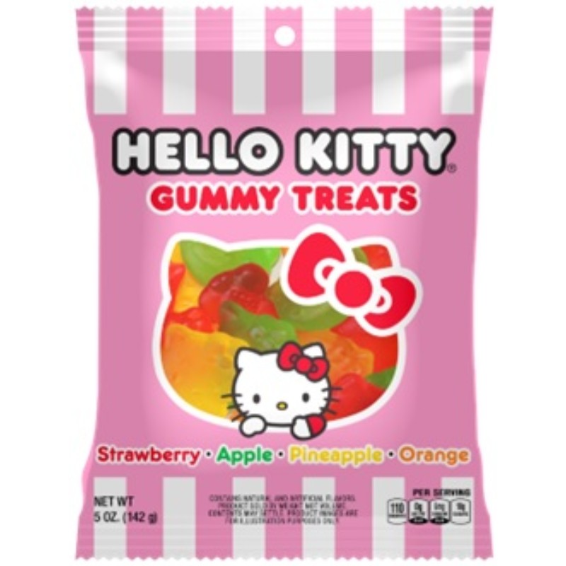3x Hello Kitty Gummy Treats Peg Bag Assorted Candy Snacks New 5oz 4490₽