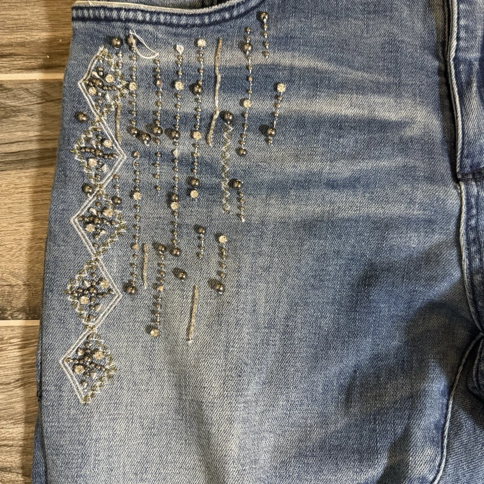 Pilcro by Anthropologie 女式 Tag 32 Act 38 牛仔修身男友蓝色牛仔裤 — 第 3/4 张图片