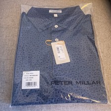 Peter Millar "Lights" performance Jersey Polo XXL Blue Haze Color Summer Comfort
