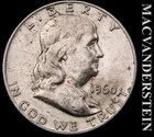 1960-D Franklin Half Dollar- Silver- Scarce High Grade Luster #K400