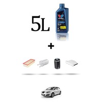 Hoffcar Servicekit 4 Filter Und 5L ÖL FüR Seat Leon Ii (1P1) 2.0 Tfsi Fr 155K