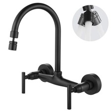 Wall Mount Kitchen Sink Faucet Wall Mounted Kitchen Faucets 8 Inch Center Dou...