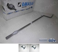 Imasaf Auspuff Zwischenrohr + Anbauteile für Fiat Panda 1.2 51KW 2012-16.02.2012