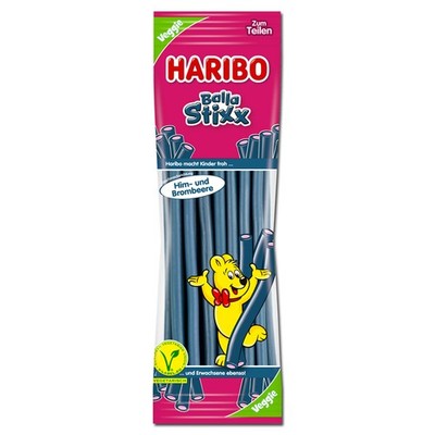 (8,15 /1kg) Haribo Balla Stixx Him- und Brombeere, Fruchtgummi, 200g Beutel