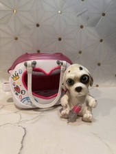 Little Live OMG Pets Dalmatian Rare Puppy Dog Rubber with Carrier Tested Works