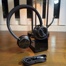 Poly Voyager 4320 UC Wireless Headset With Mic Charge Stand No Box/USB
