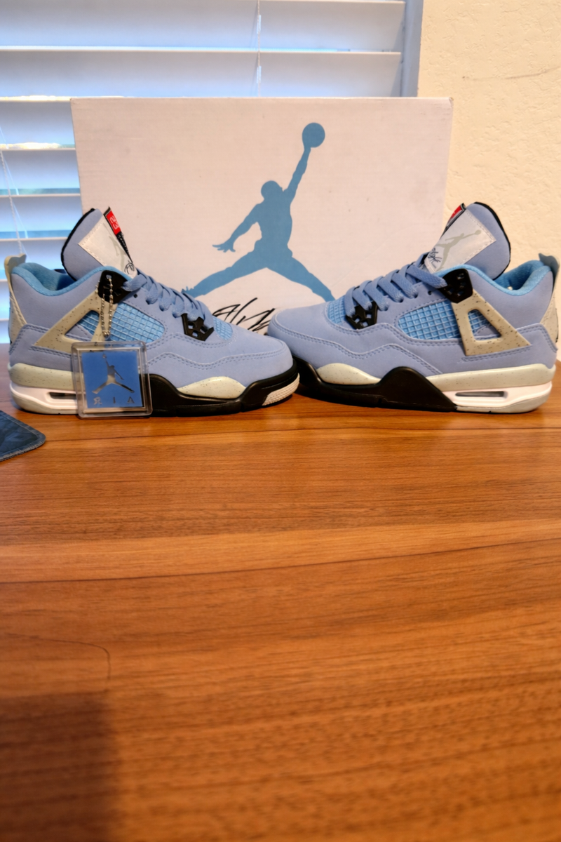 Size 5.5 - Jordan 4 Retro Mid University Blue for sale online | eBay