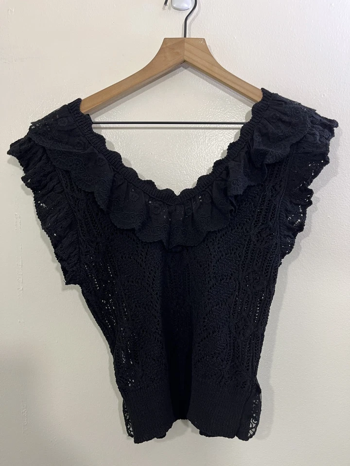 Victoriano Eduardiano Romántico Gótico Steampunk Top L Y2K Coqueta Casa de Campo Parisina Foto 2 de 4