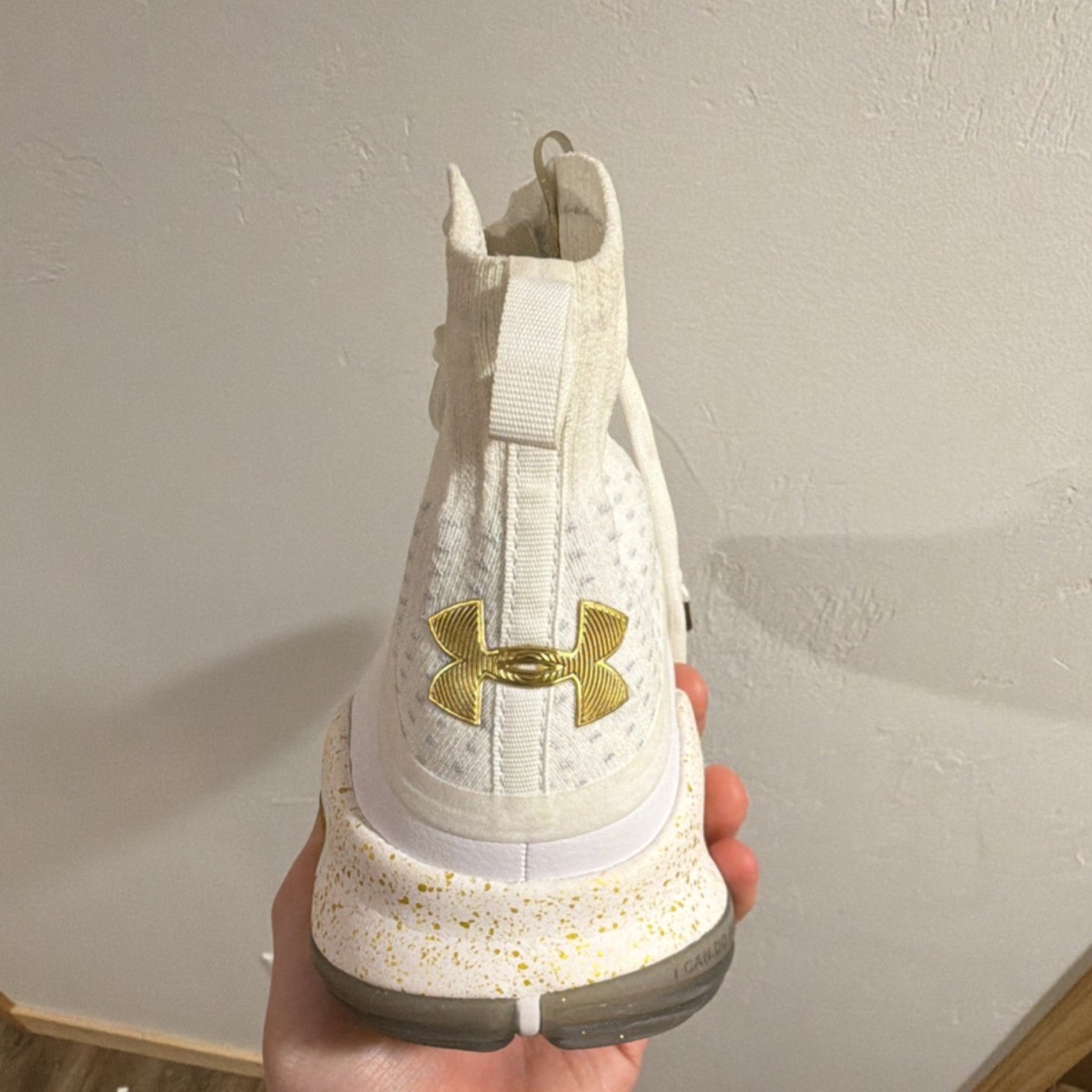 Under Armour Curry 4 Retro 2024 White Gold Men's Basketball Shoes
