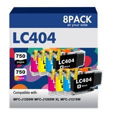 LC404 LC404XL Ink Cartridges for Brother MFC-J1205W MFC-J1215W MFC J1205W XL