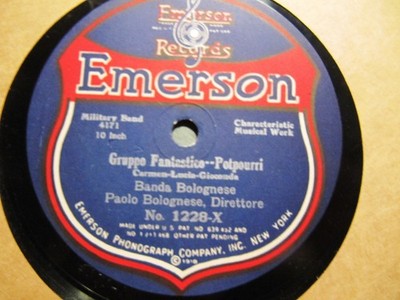 1919 Italian Paolo BOLOGNESE Band Le Onde/ Gruppo Fantastico Cornet EMERSON 