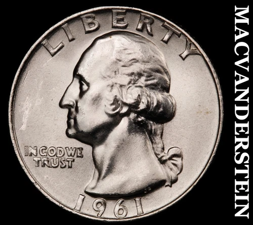 1961-D Silver Washington Quarter-Choice Gem BU Lustrous No Reserve #i6681