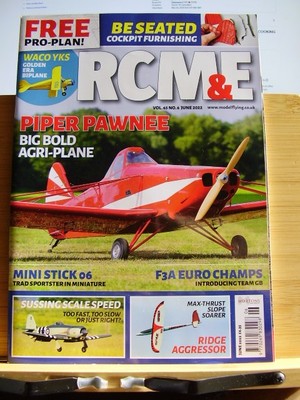 RCM&E MODEL AIRCRAFT MAG JUNE 2022 WACO YKS BIPLANE 58.1'' SPAN  PRO PLANS