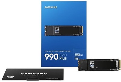 Samsung 990 Evo Plus NVMe 2.0 SSD, PCIe 4.0 x4 / 5.0 x2, MZ-V9S1T0BW - 1 TB  NEU