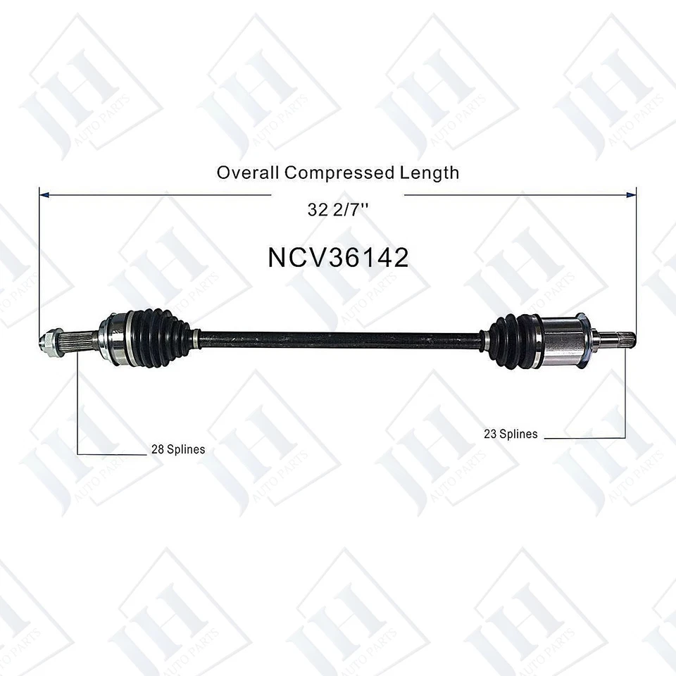Juego de ejes de eje CV izquierdo derecho OE para 09-11 Honda CR-V L4 2,4 L TRACCIÓN DELANTERA 4X4 Foto 2 de 4