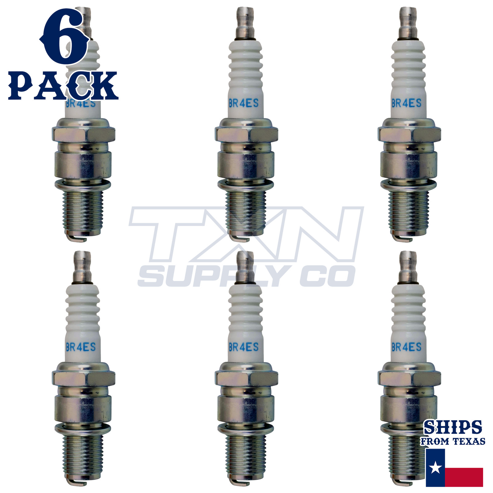 NGK 1097 BR4ES Spark Plugs 6 Pack