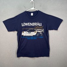 Vintage 90s Löwenbräu Special Porsche 962 IMSA Racing T Shirt Size Large