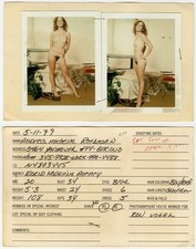 70s POLAROID Photos & ID CARD - NUDE WOMAN Poses for PHOTO AGENCY Ron Vogel - #3