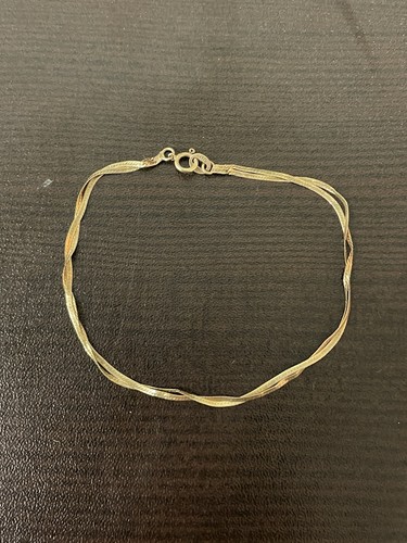Vintage Dainty 7” 14k Yellow Gold Bracelet Italy ~0.9g