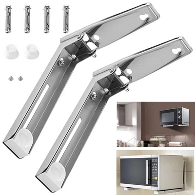 Universal Microwave Wall Extendable Bracket Heavy Duty Adjustable Wall Mounted - Image 1 of 4