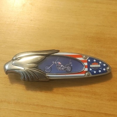 Harley Davidson Ultimate Chopper Pocket Knife Franklin Mint Motorcycle Read