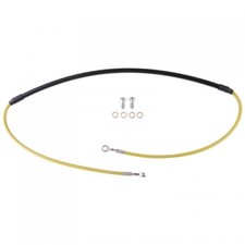 Tusk Front Motorcycle Steel Braided Brake Line Cr Style Yellow T-db107-f-y Tusk Front Motorcycle Steel Braided Brake Line Cr Style Yellow T-db107-f-y