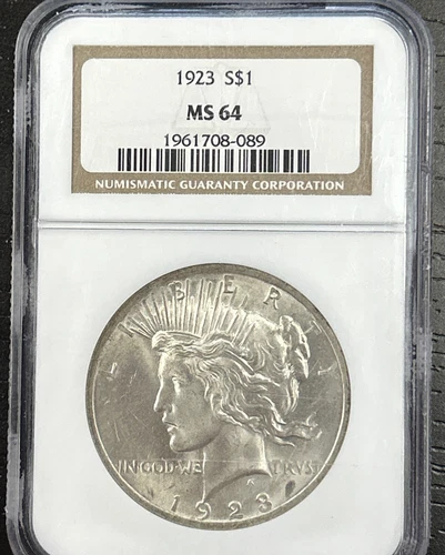 1923 P Peace Silver Dollar NGC MS-64